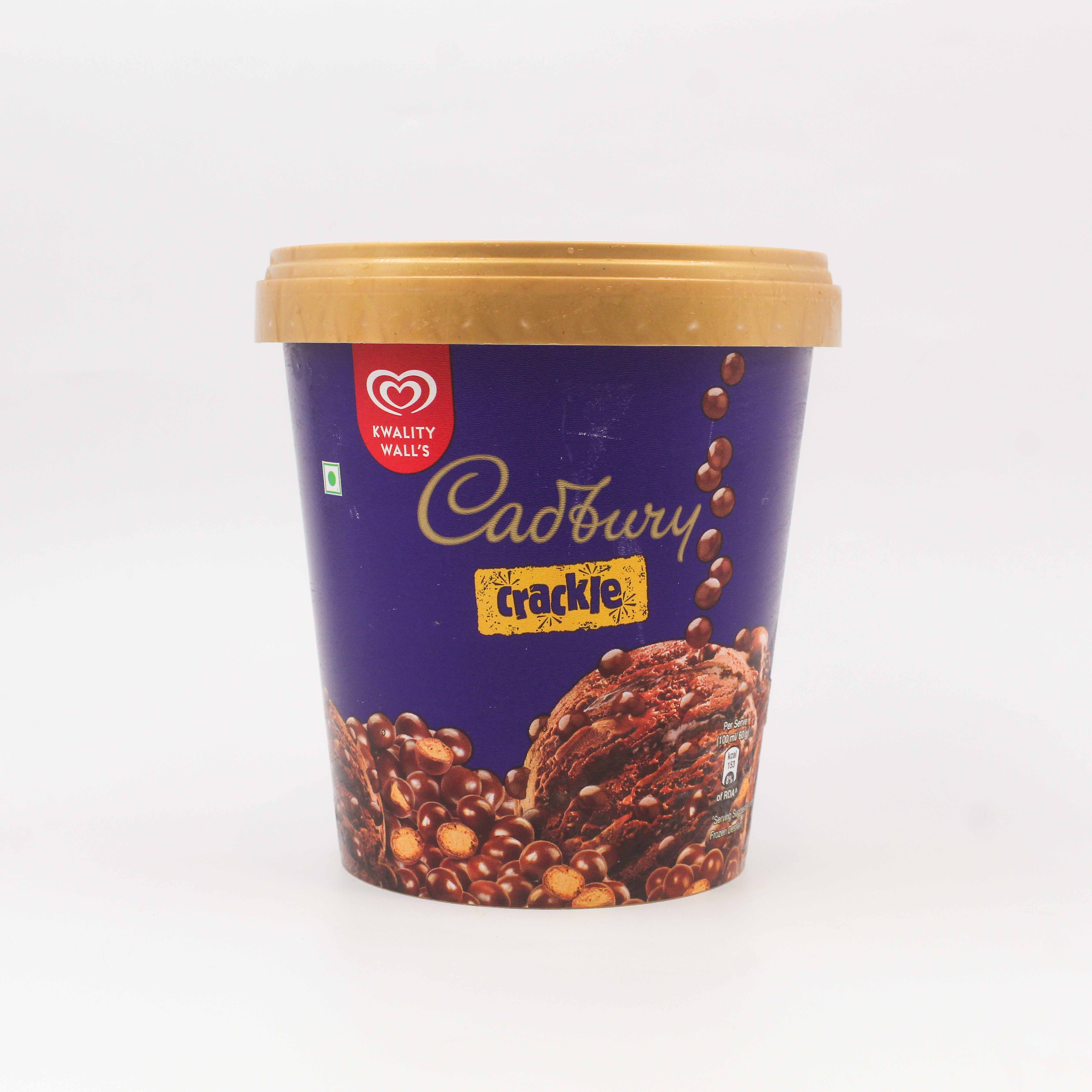 Kwality Walls Ice Cream Cadbury Crackle Tub 700 ml